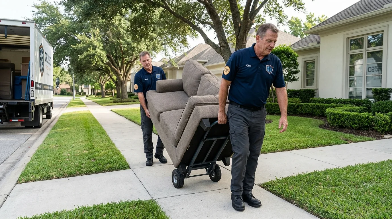 Local residential moving crew loading furniture in Cornville, AZ
